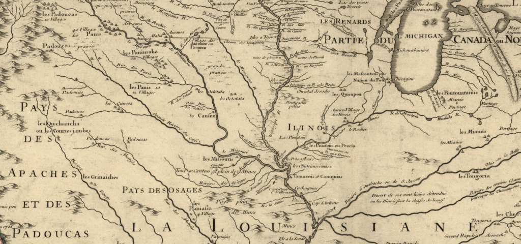 Close up image of La Louisiane Map